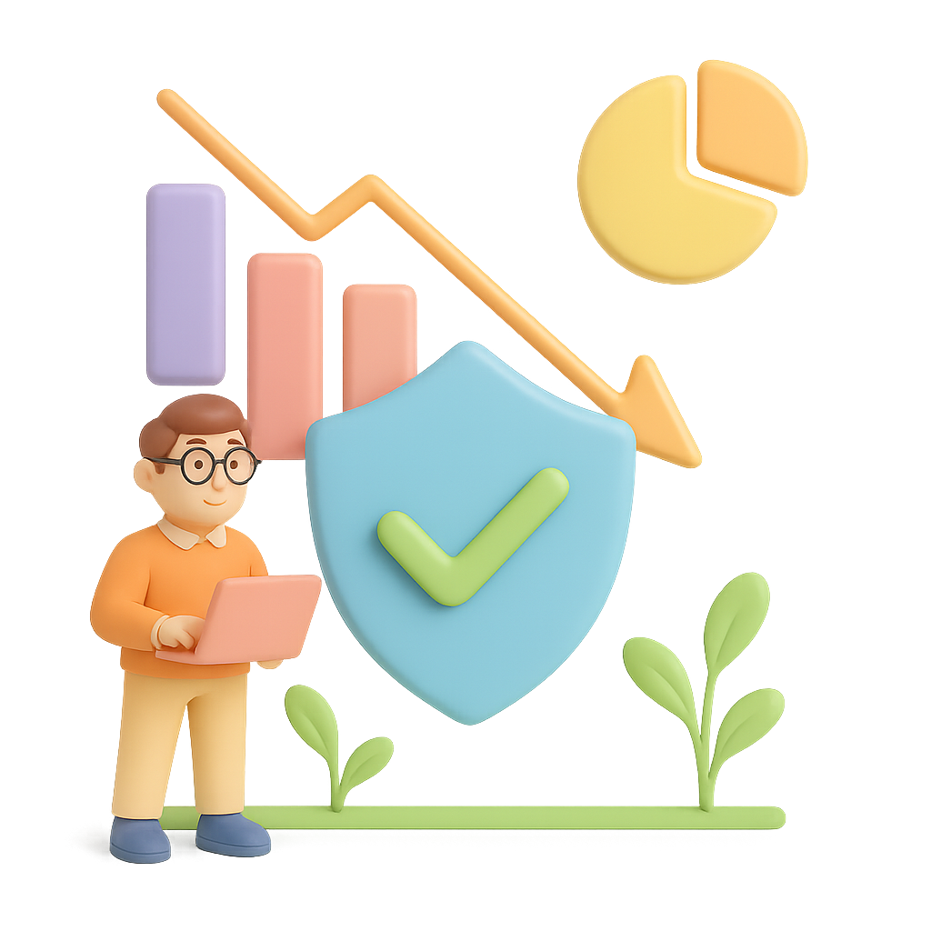 Graph showing measurable risk reduction